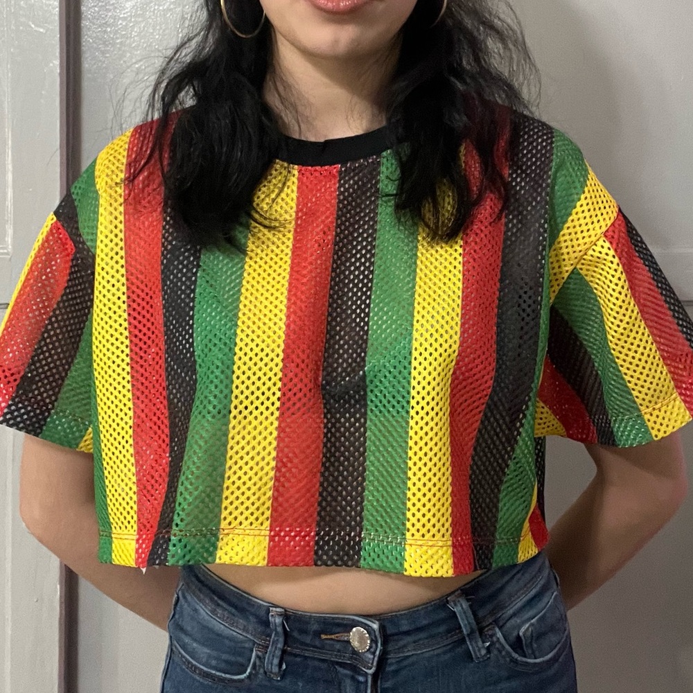 cropped see-through shirt from forever, 21